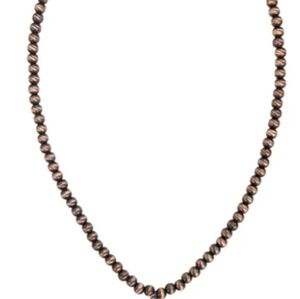 Copper beaded necklace